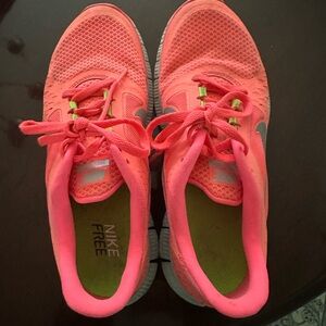 Nike Free Women's Neon Pink Athletic Shoes